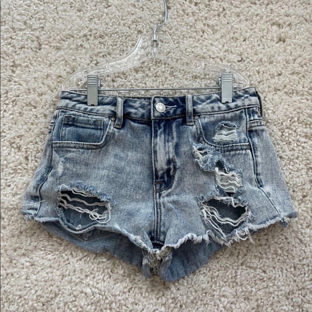 pacsun denim ripped shorts